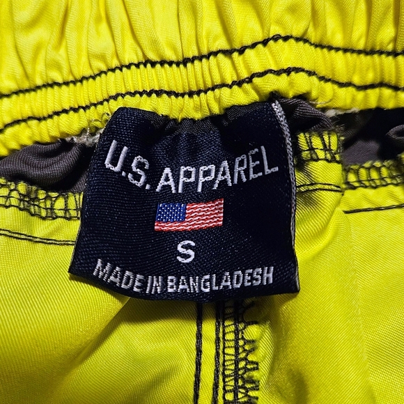 Mens y2k Outer Banks NC Board Shorts Swim Trunks S Gray Yellow U.S. Apparel 11" - Picture 5 of 9